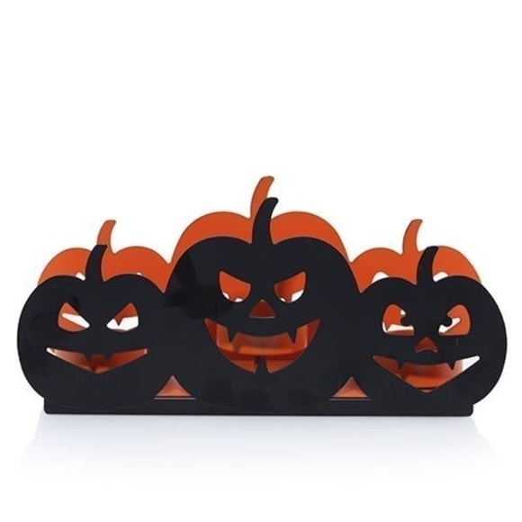 JACK o Lantern Pumpkin Tea Light Holder Halloween T19 - Picture 2 of 3